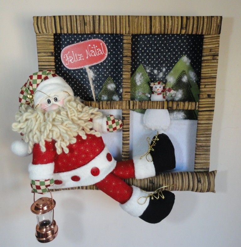 Enfeite de porta Papai Noel na janela no Elo7 Magiarte Enfeite De Janela ~ Enfeite de porta Papai Noel na janela no Elo7 Magiarte