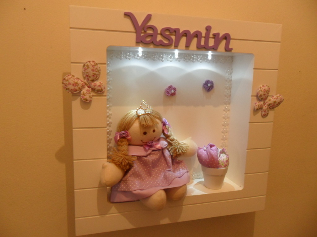 NICHO QUADRADO COM LED YASMIN Lima Caldas Baby Elo7 Decoração Yasmin ~ NICHO QUADRADO COM LED YASMIN Lima Caldas Baby Elo7