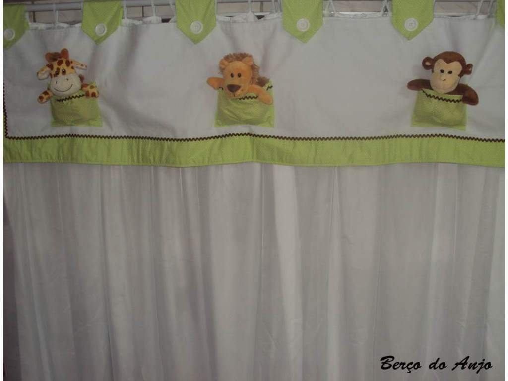 Cortina Infantil Safári Verde de Bolinha Berço do Anjo Elo7 Cortina Safari ~ Cortina Infantil Safári Verde de Bolinha Berço do Anjo Elo7