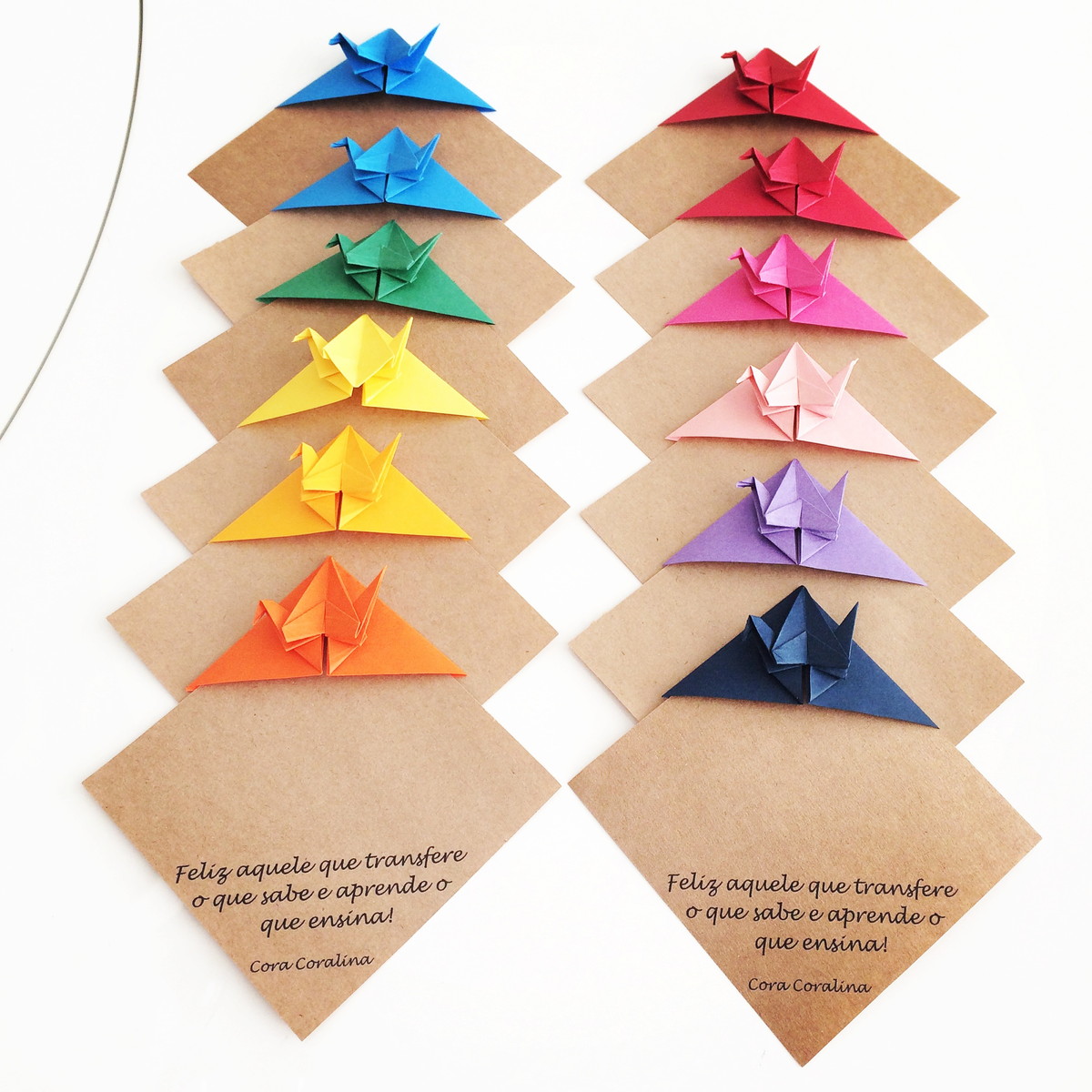 Marca Página de Tsuru Casa de Origami Elo7 Armario Cama Abatible Horizontal ~ Marca Página de Tsuru Casa de Origami Elo7