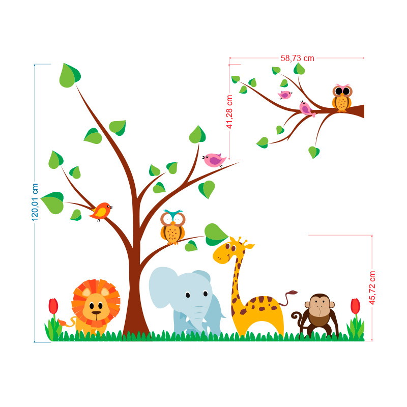 Adesivo Infantil Safari SFR 13 VINIKO LOJA Elo7 Armario Leroy Merlin Spaceo ~ Adesivo Infantil Safari SFR 13 VINIKO LOJA Elo7