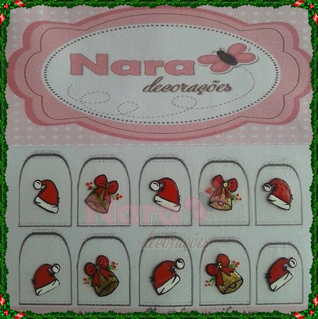Adesivo de unha Nara Decorações Elo7 Adesivos De Natal Unhas ~ Adesivo de unha Nara Decorações Elo7
