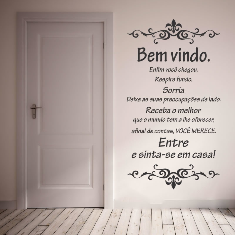 Adesivo de Parede Frase Bem Vindo Lar Adesivos Elo7 Adesivo Anticoncepcional Valor ~ Adesivo de Parede Frase Bem Vindo Lar Adesivos Elo7