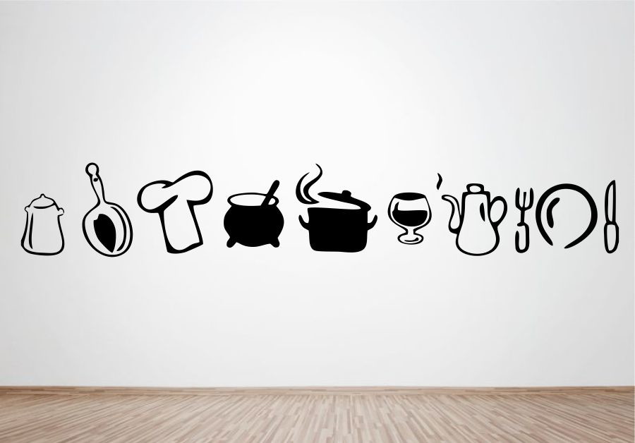 Adesivo de Parede Utensílios de Cozinha no Elo7 Wegloo (50EC2B) Artesanato Com Tecido E Cola ~ Adesivo de Parede Utensílios de Cozinha no Elo7 Wegloo (50EC2B)