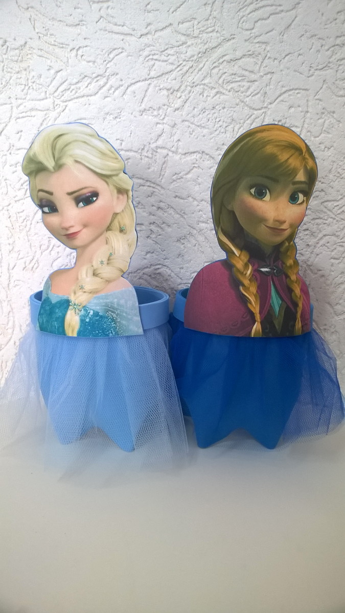 Centro de mesa Frozen na garrafa Pet JOARTEIRA Elo7 Papel Adesivo De Parede Cozinha ~ Centro de mesa Frozen na garrafa Pet JOARTEIRA Elo7
