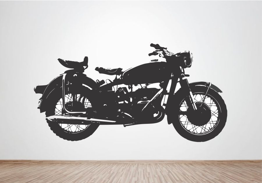 Adesivo de Parede Moto Vintage Wegloo Elo7 Aparador Para Tampo De Vidro ~ Adesivo de Parede Moto Vintage Wegloo Elo7