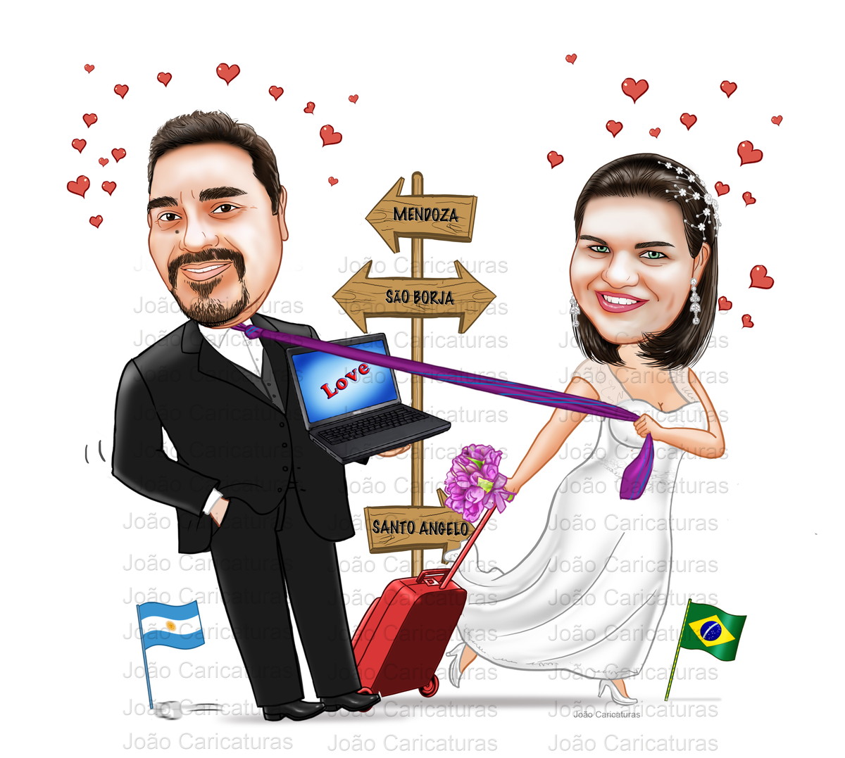 c caricatura casal no elo7 joão caricaturas e desenhos em geral