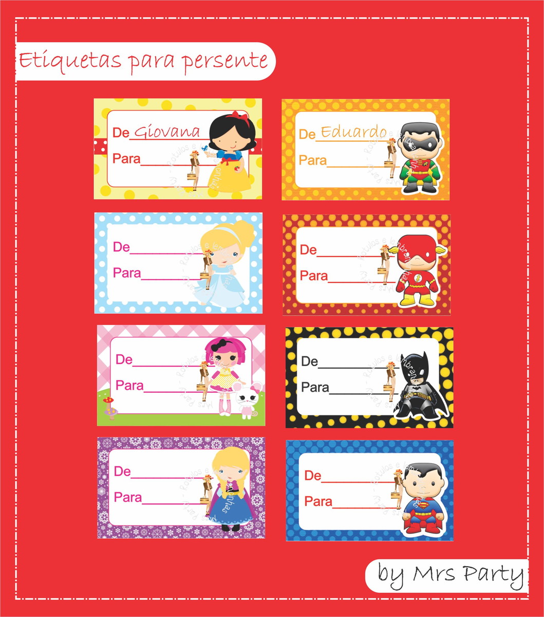Etiqueta para presente no Elo7 Mrs Party Personalizados (55AAEB) Aparador Sala De Jantar ~ Etiqueta para presente no Elo7 Mrs Party Personalizados (55AAEB)