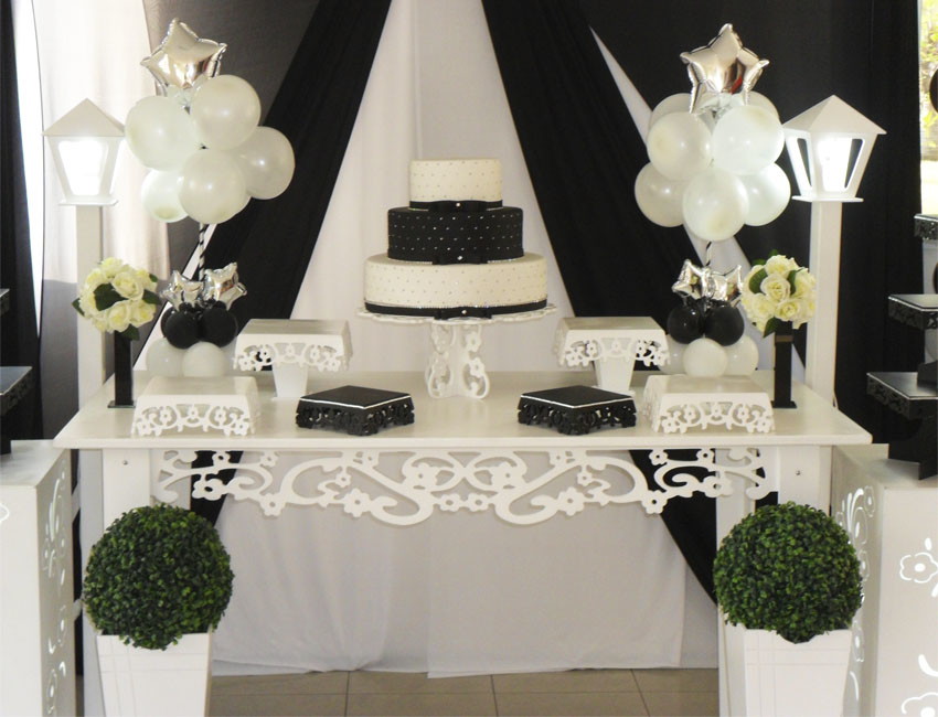 Decoraç u00e3o de 15 Anos Preto e Branco Adornar Decorações Festas Elo7 -> Decoração De Aniversario Masculino Preto E Branco Decoraç u00e3o de 15 Anos Preto e Branco Adornar Decorações Festas Elo7 -> Decoração De Aniversario Masculino Preto E Branco