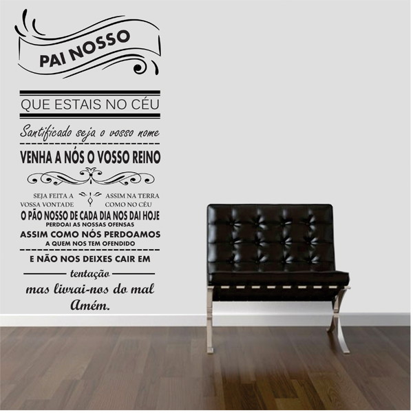 Adesivo Parede Frase Oraç u00e3o Pai Nosso no Elo7 Inove Brindes (577E58) Artesanato Reciclado De Natal ~ Adesivo Parede Frase Oraç u00e3o Pai Nosso no Elo7 Inove Brindes (577E58)