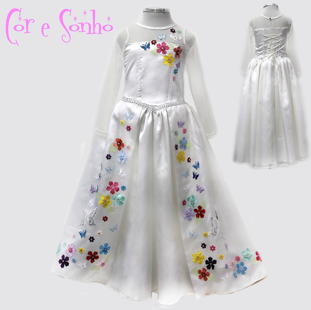 Vestido Fantasia Infantil Cinderela Noiva - Emfantasy