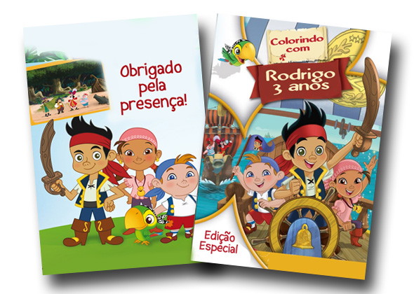 revista colorir jake e os piratas 14x10 no elo7 tudo de festa