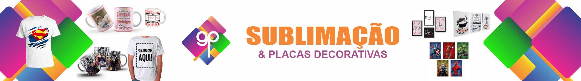 GP sublimação e placas decorativas