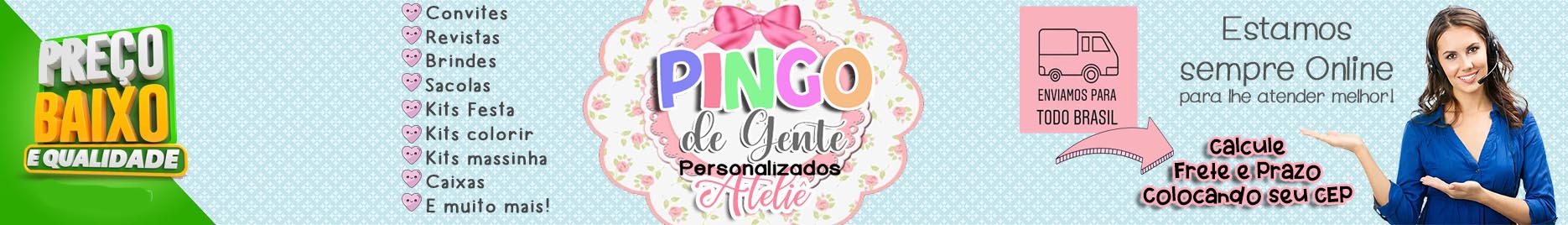 Pingo de Gente Personalizados Loja