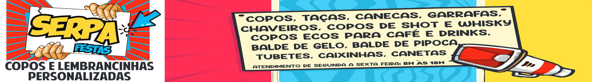 Serpa Festas e Copos Personalizados