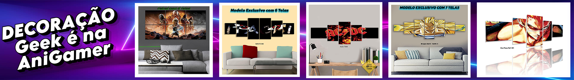 AniGamer Quadros Decorativos