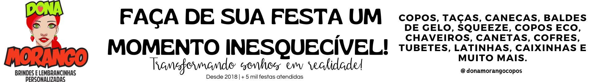 Dona Morango Copos Personalizados