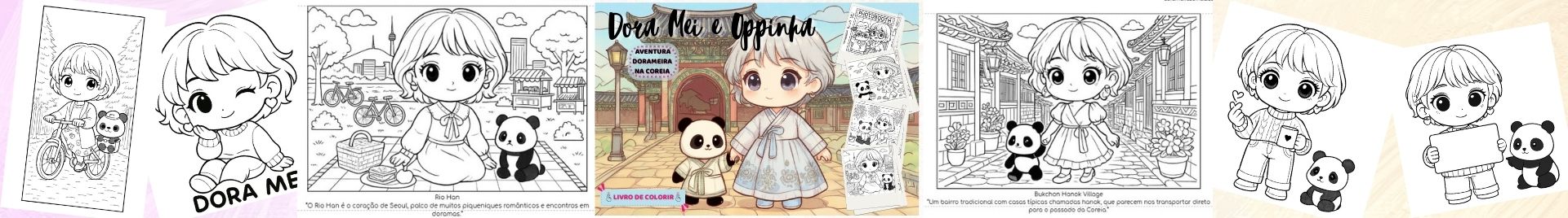 Pinte com Dora Mei e Oppinha