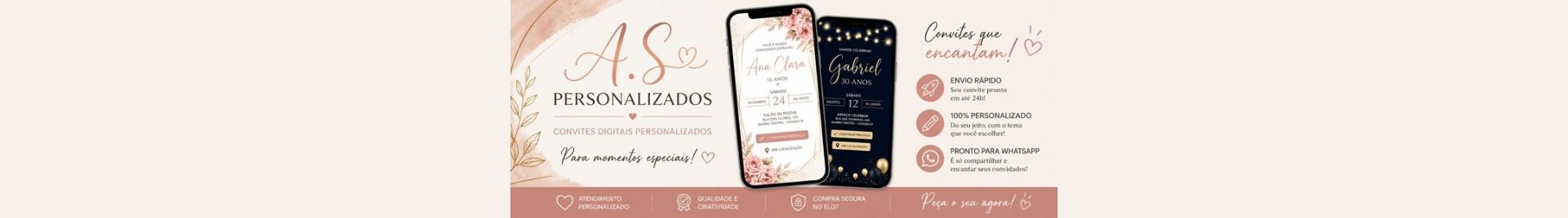 A.s personalizados convites digitais