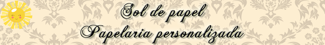 Sol de papel papelaria personalizada