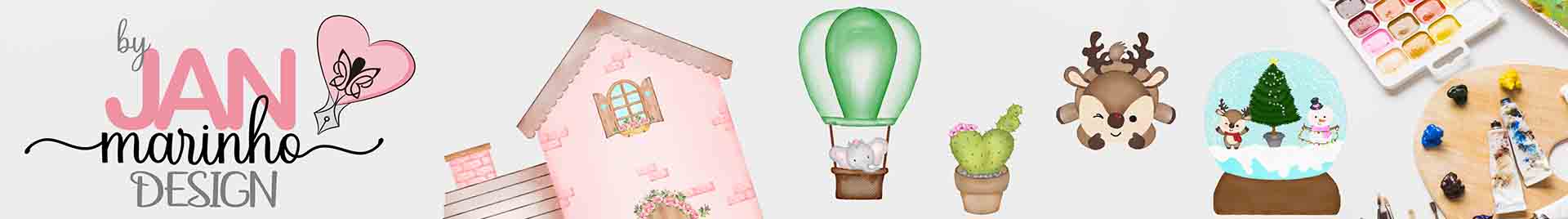 By Jan Marinho Design - Kits, ilustrações e cenários digitais,  além de arquivos de corte.