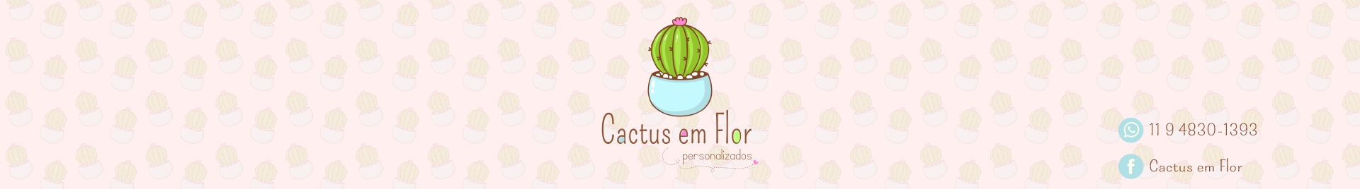Cactus em Flor - personalizados