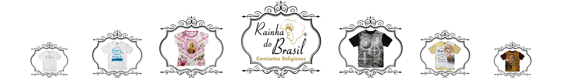 RAINHA DO BRASIL CAMISETAS RELIGIOSAS
