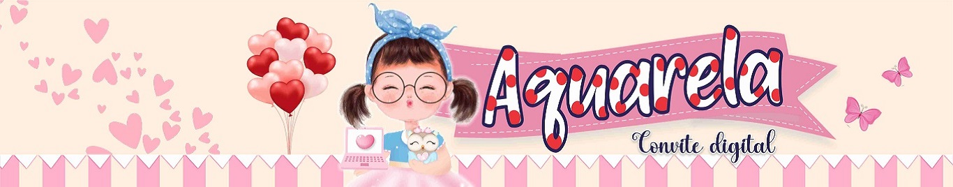 Aquarela Convite Digital