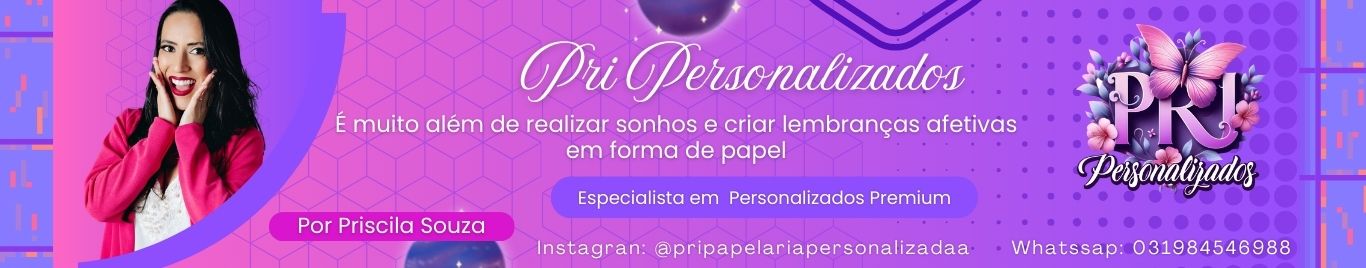 Pri Papelaria Personalizadaa - Pri Personalizados - Papelaria Criativa