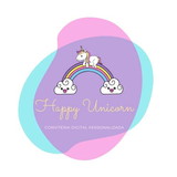 Happy Unicorn - Conviteria Digital Personalizada
