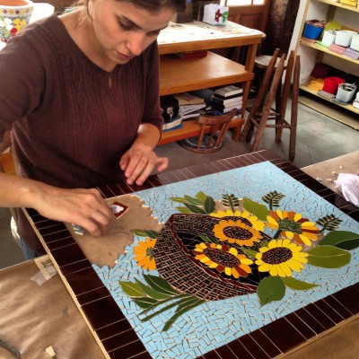 Tintas e Cacos - arte em mosaico