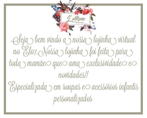 L´artisane Handmade Roupas e assessórios Infantis 