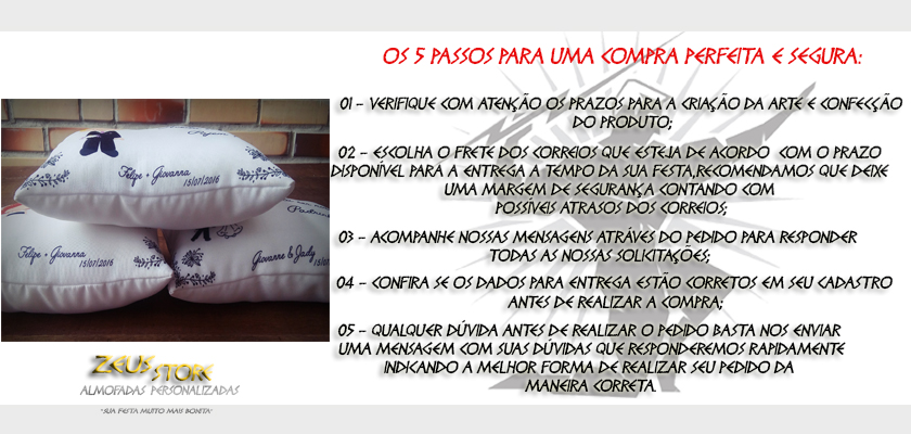 Zeus Store Almofadas Personalizadas