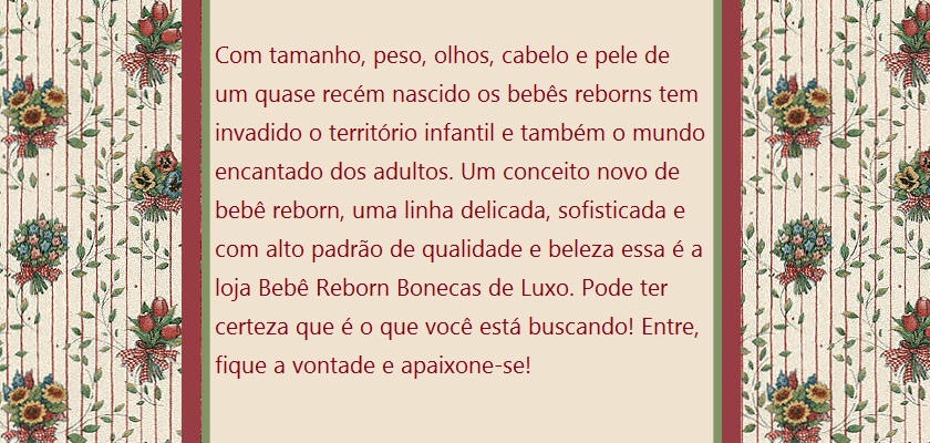 Bebê Reborn Bonecas de Luxo