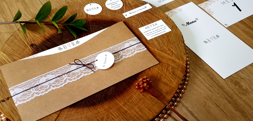 Bela Rosa Convites de casamento