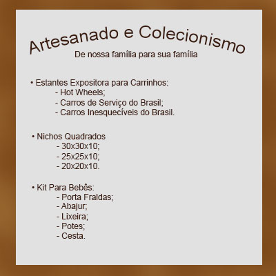Artesanato e Colecionismo