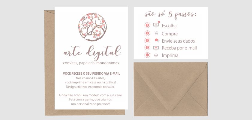 Flor de Cereja Conviteria Digital