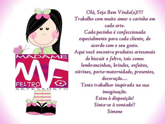 Madame Feltro (artesanato em biscuit e feltro)