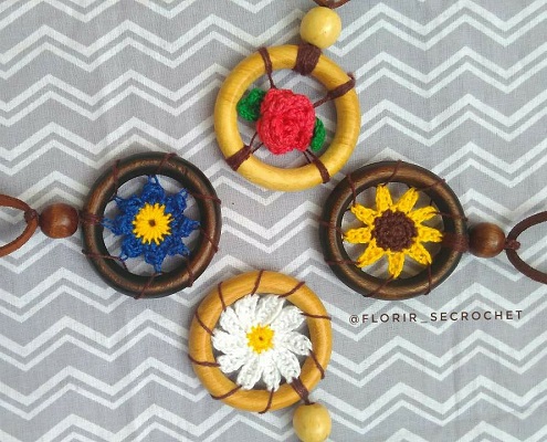 Florir-se Crochê e Tricô feito à mão 