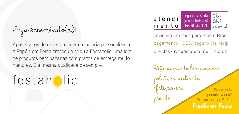 Festaholic Papelaria de Festa
