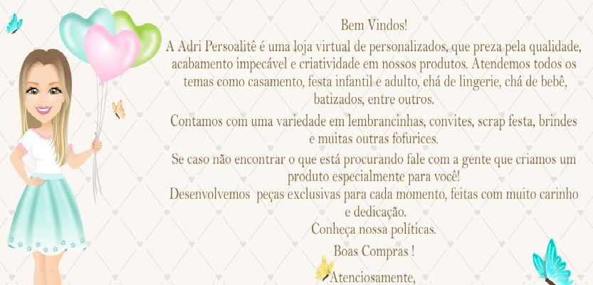 Adri Personalitê Decorações e Lembrancinhas personalizadas