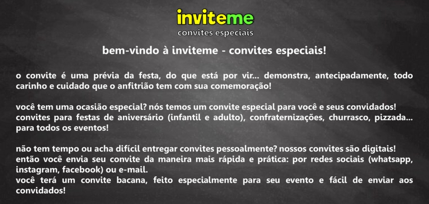 invite me convites especiais