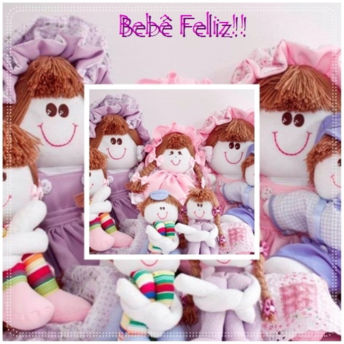 Bebê  Feliz Bonecas de Pano