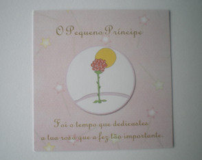 TAG PEQUENO PRÍNCIPE ROSA (FLOR) - cor rosa