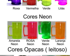 cores CANECAS, LONG DRINK, MEGA DRINK, TAÇAS