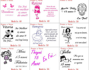 Alguns modelos aniversario 15 anos