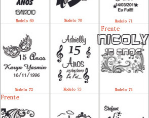 Alguns modelos aniversario 15 anos
