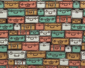 Maletas com verde pistache