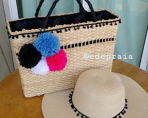 Bolsa  e chapéu personalizado